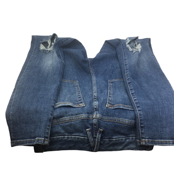 Good American Good Waist Distressed High Rise Jeans with Snake Pockets Size 8/29 - Picture 4 of 11